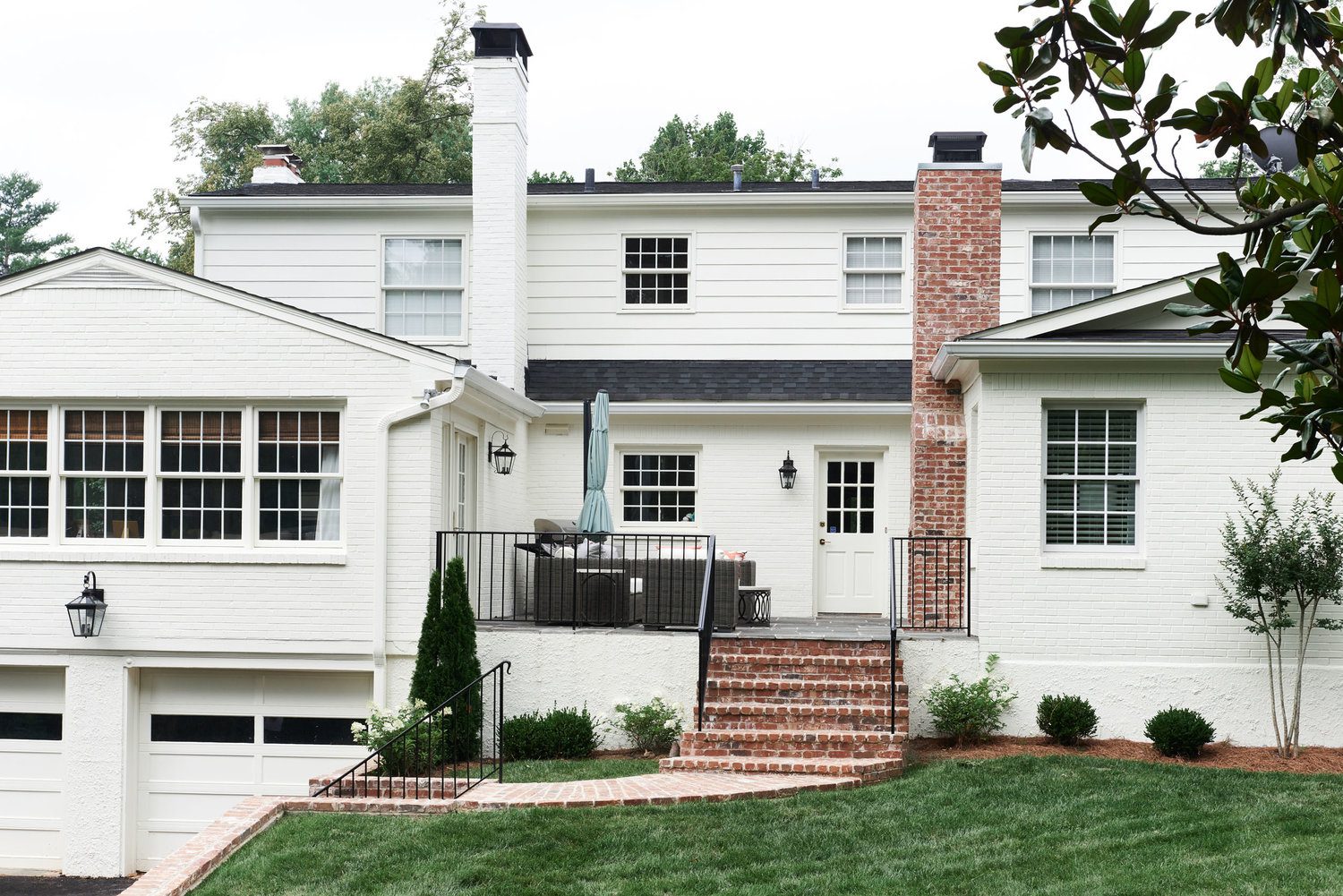 Stone patio renovation ideas by Eldridge Company architects.