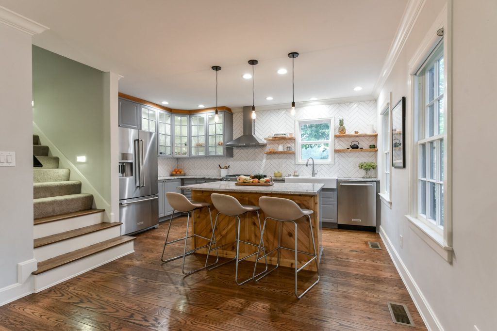 The Chloe's renovated kitchen in a custom home renovation.