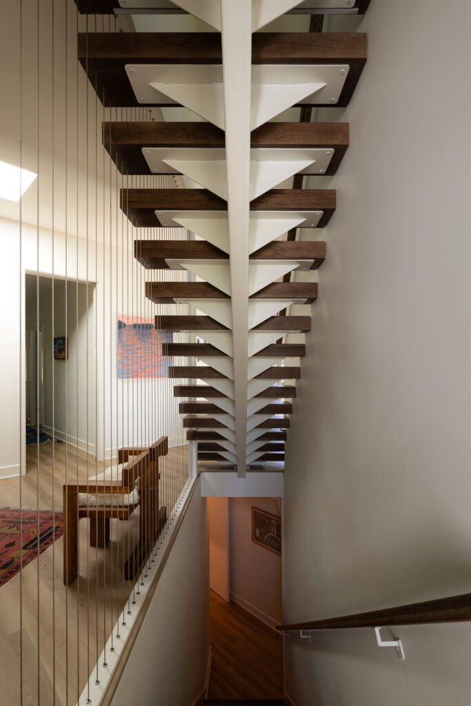 Floating staircase built by Louisville's best custom home builders near you.
