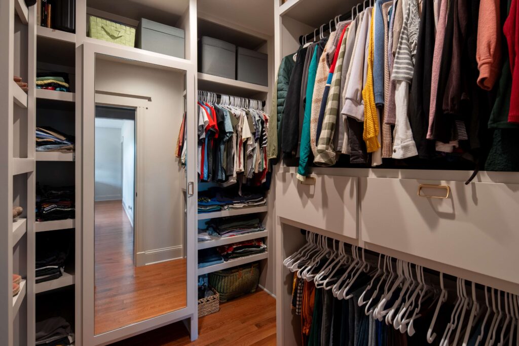 Closet with custom storage for Louisville family