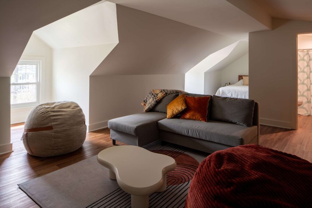 Renovated attic for kids space
