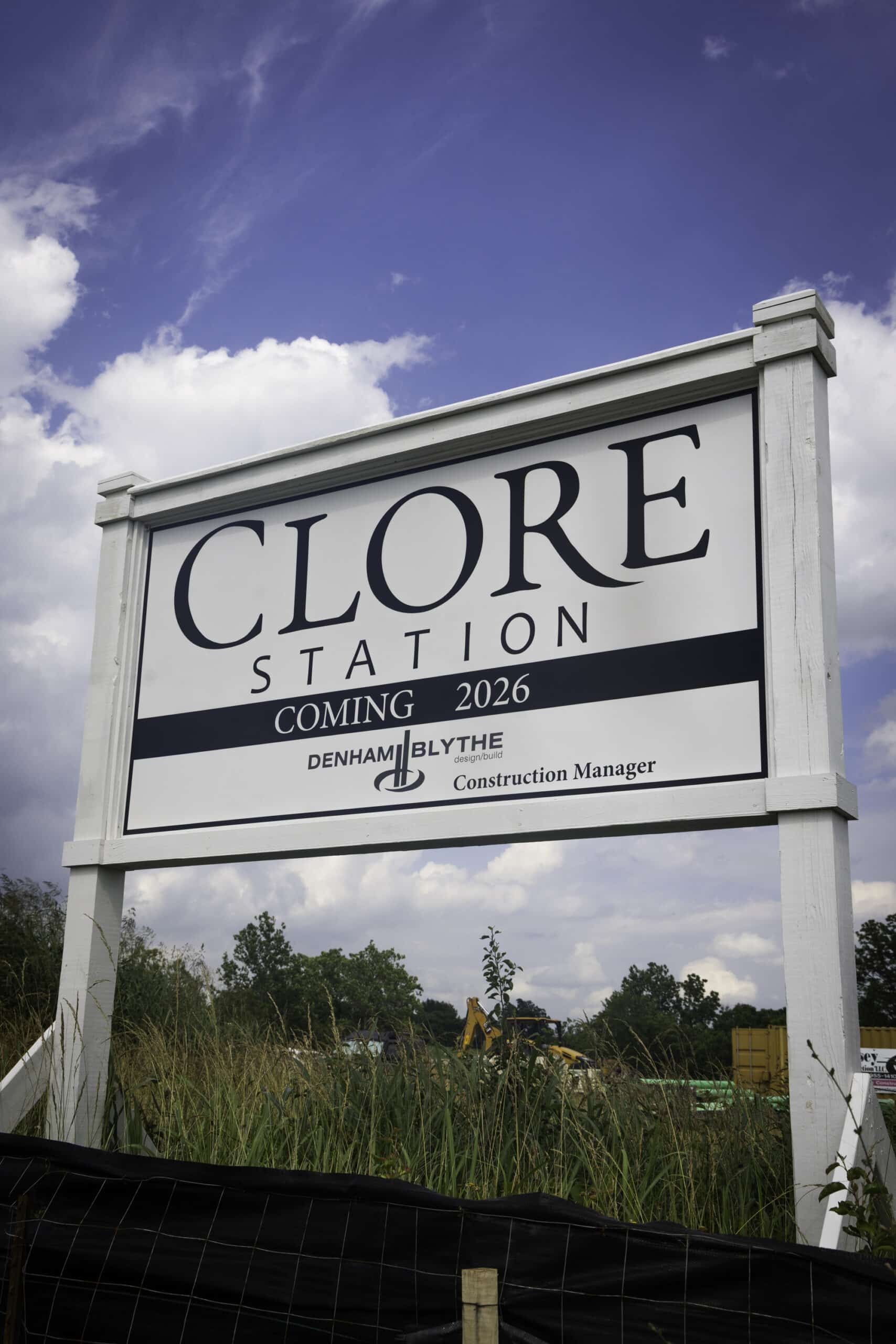 Build in clore station sign